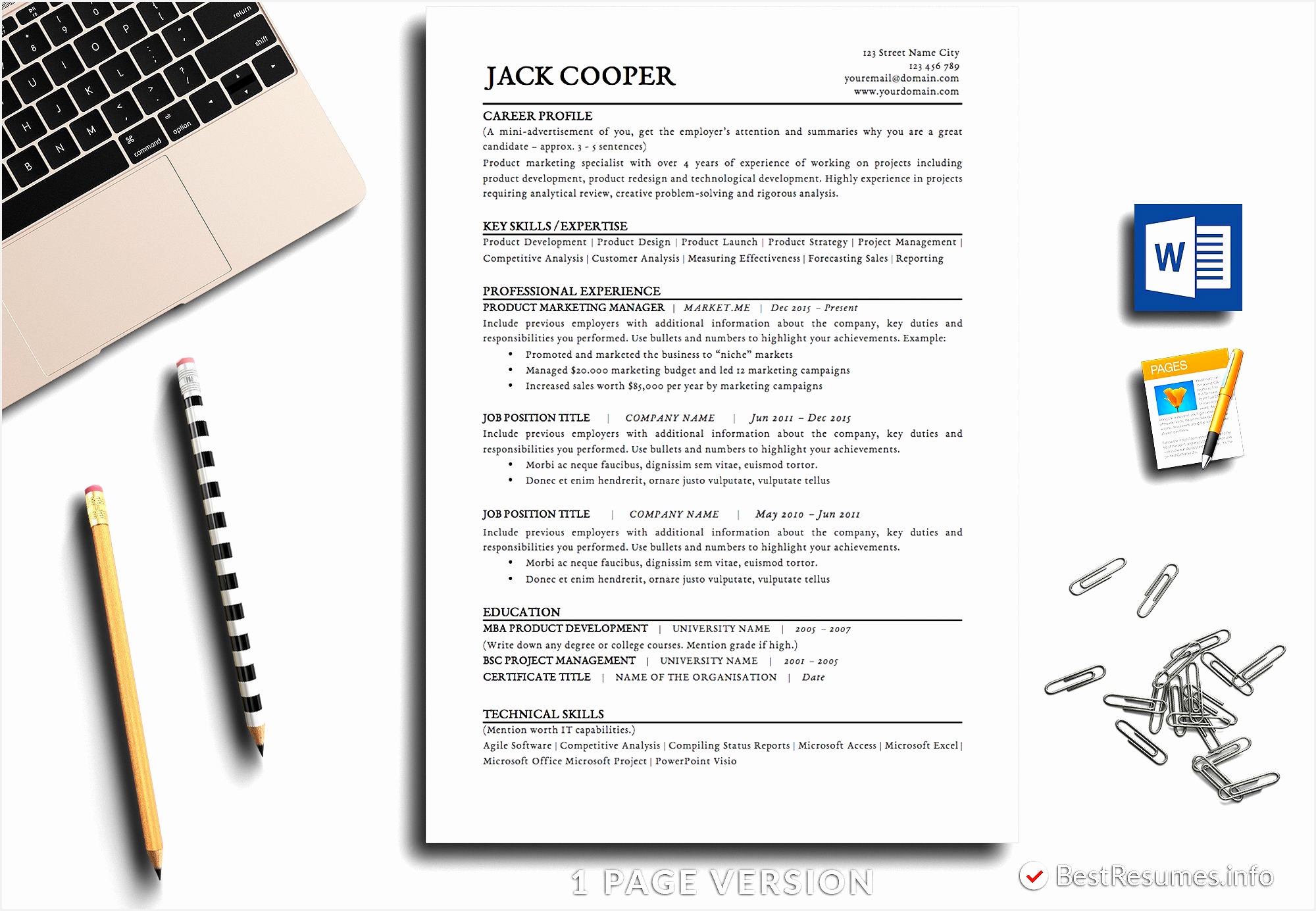 resume template jack cooper resume13852000