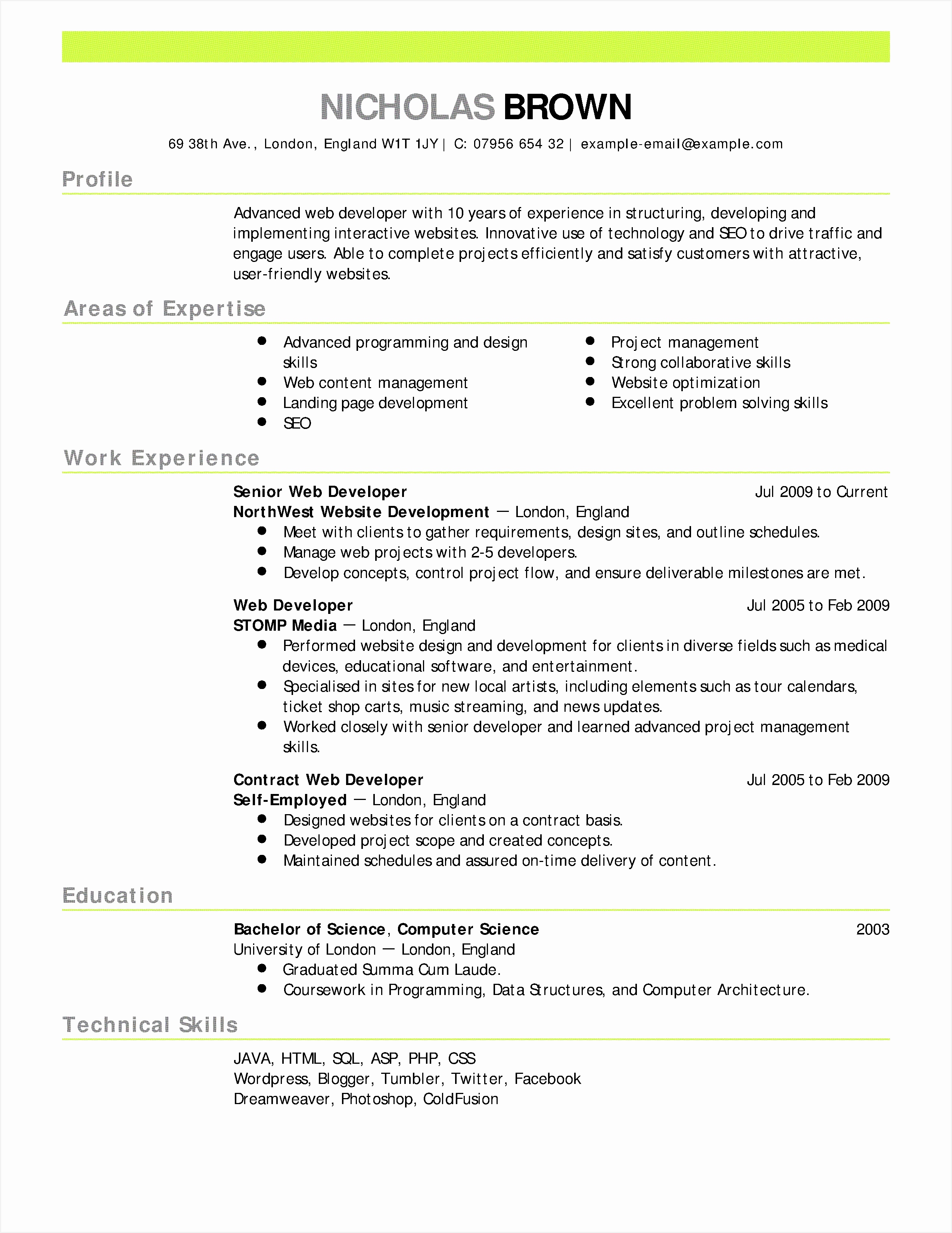Linkedin Profile Template Word Fresh Best Resume Template Word Pdf format33002550