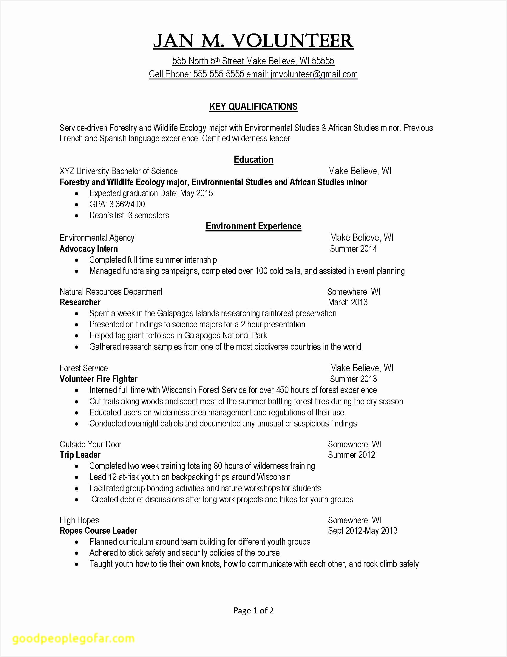Fresh Examples Resumes Ecologist Resume 0d What Font Should A Resume22001700
