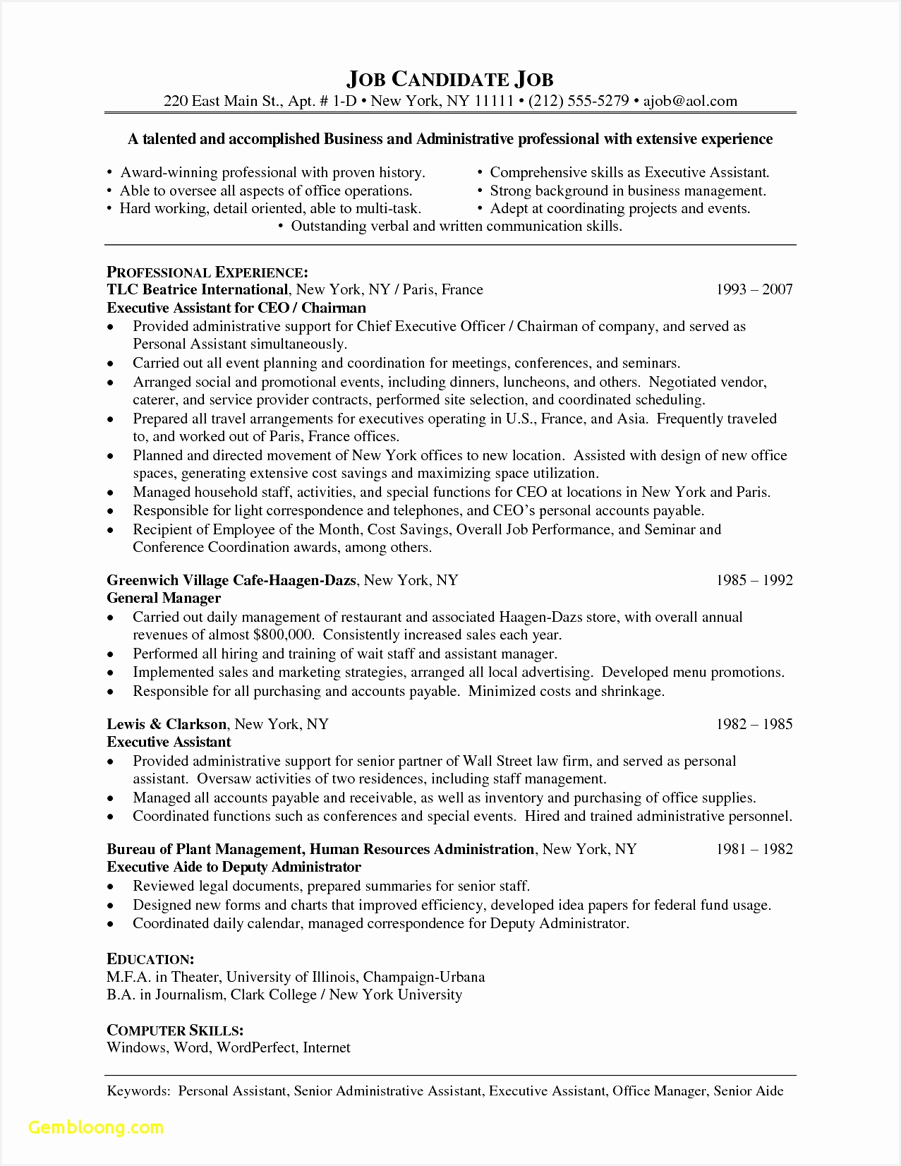Template for Resume Word New Executive Resume Templates Word Od Specialist Cover Letter Lead16521277