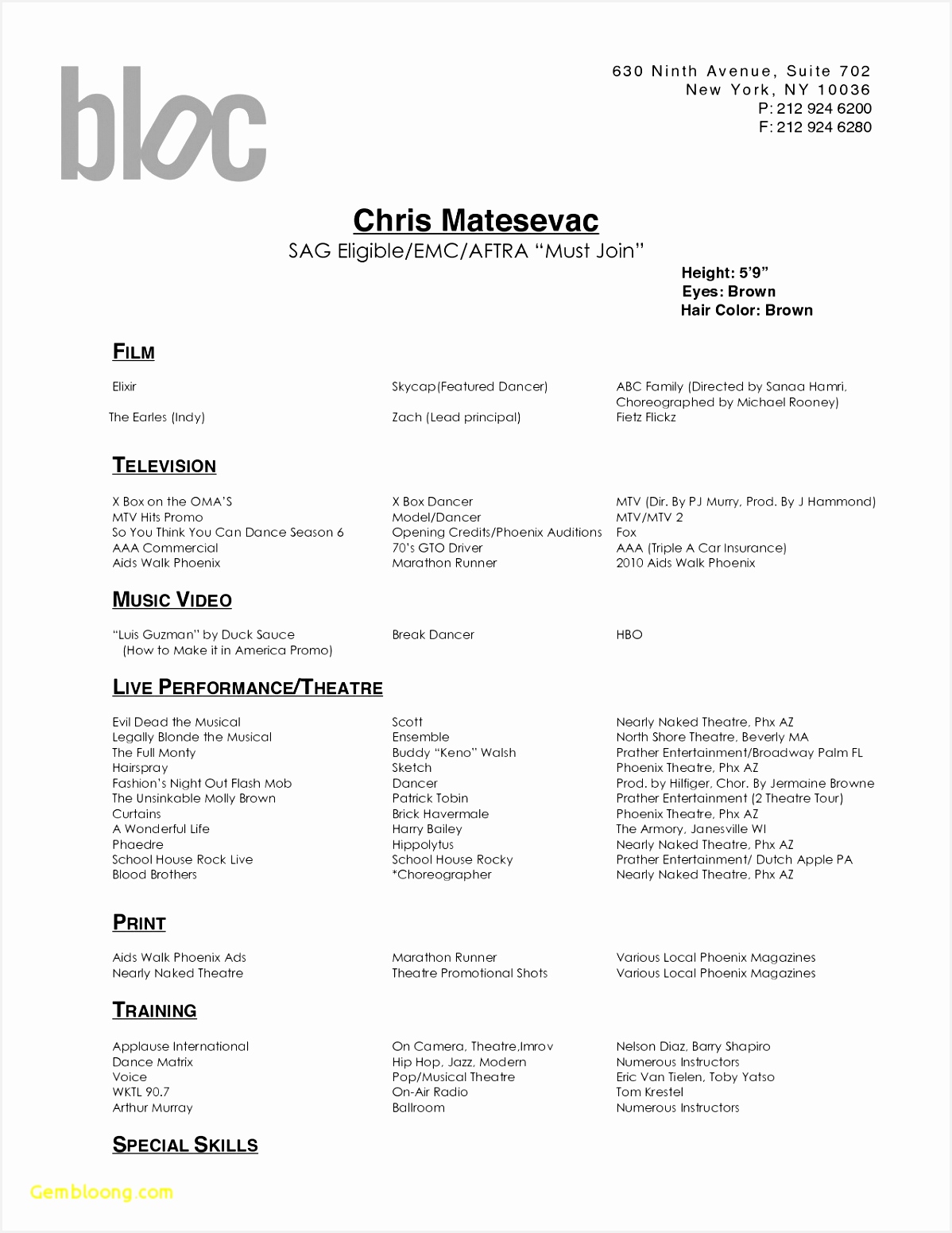 Free Musician Resume Template Lovely 25 Dance Resume Template Free Free Sample Resume Free Musician15511198