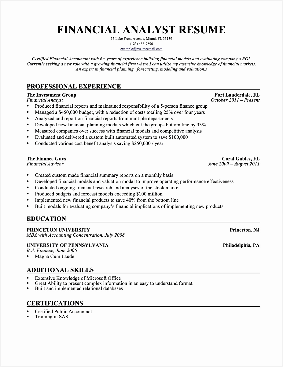 Financial Analyst Resume Sample New 21 Financial Analyst Sample Resume Bcbostonians1986 Financial Analyst Resume Sample 15511198vUble