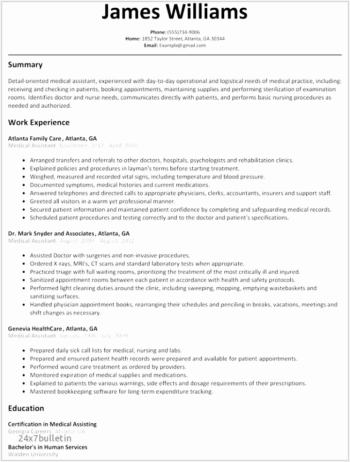 Medical assistant Resume Examples Luxury Resumes Examples for Medical assistant Fresh Resume Examples 0d New healthcare 952721hqduc