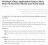 5 College Application Resumes