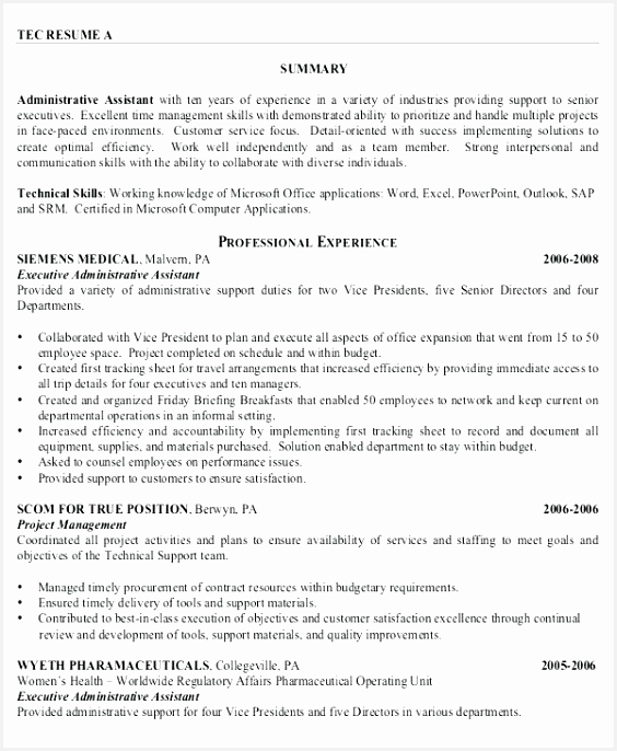 Sample Resume Executive assistant to Managing Director Beautiful Collection Objective Resume Examples Fresh Nursing Resumes 686564ahRqf