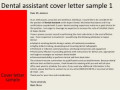 Download Dental Assistant Cover Letter