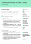 20+ Project Manager Resume Template