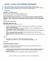 Software Engineering Resume Templates