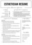Aesthetician Resume