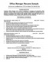 Office Manager Resume Objective