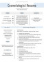 Cosmetologist Resume Template