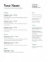 Resume Google Docs Template