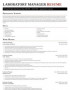 Laboratory Manager Resume